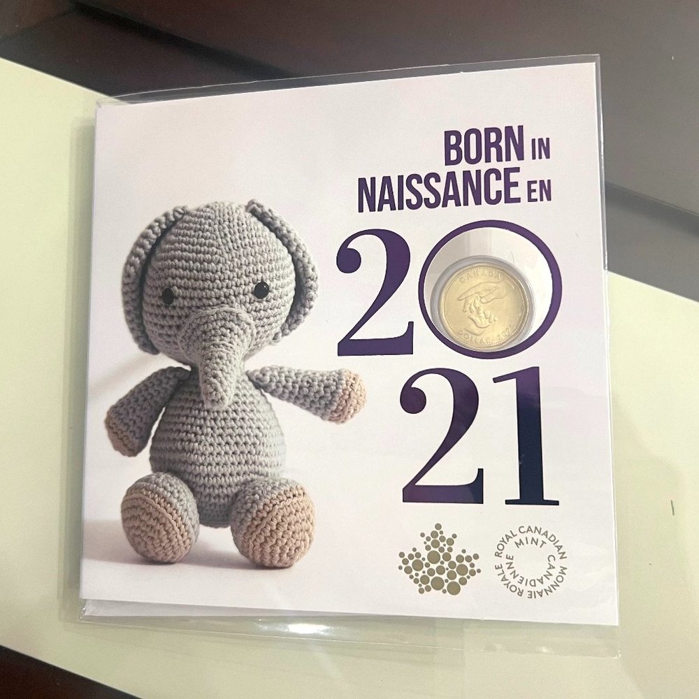 2021 Canada New Born Celebration $1 Loonie Strike 5-Coin Set!